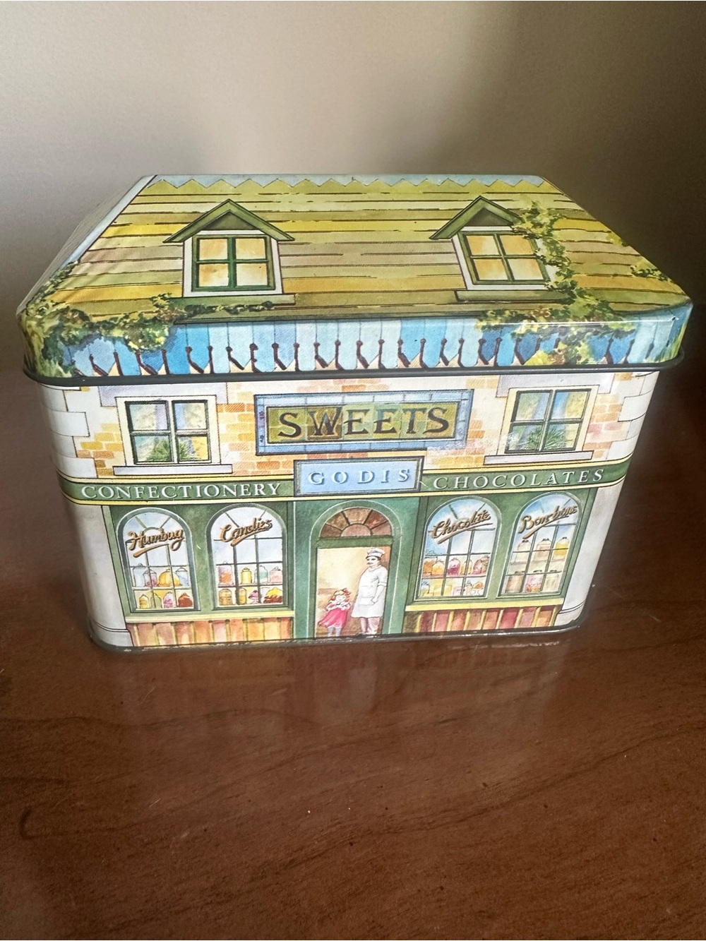 Vintage Ian Logan “Godis” Sweet Shop Metal Container